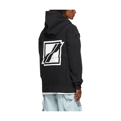 WE11DONE Square Logo Denim Jacket Black WD-DJ3-21-309-U-BK