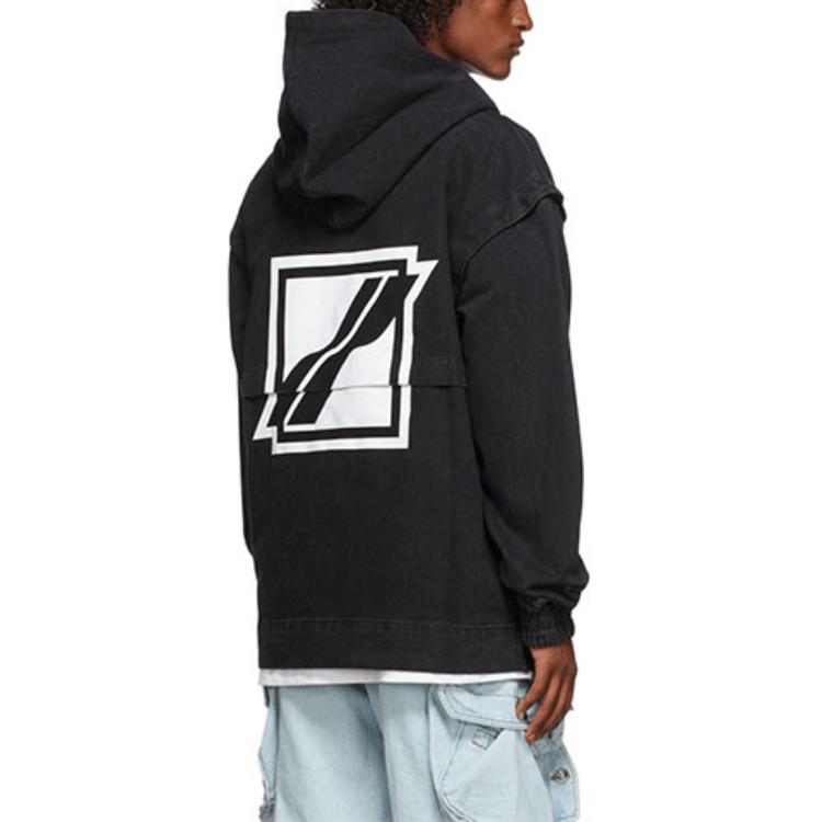 WE11DONE Square Logo Denim Jacket  Black WD-DJ3-21-309-U-BK 圖 6