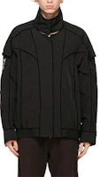 WE11DONE SS21 Black Velvet Trim Regular Fit Zip-Up Jacket WD-JP0-21-009-M-BK WE11DONE SS21 Black Velvet Trim Regular Fit Zip-Up Jacket WD-JP0-21-009-M-BK