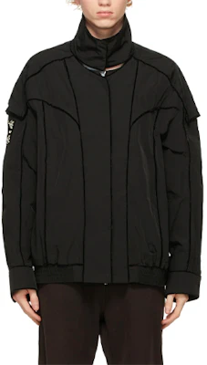 WE11DONE SS21 Black Velvet Trim Regular Fit Zip-Up Jacket WD-JP0-21-009-M-BK Buy WE11DONE SS21 Black Velvet Trim Regular Fit Zip-Up Jacket WD-JP0-21-009-M-BK