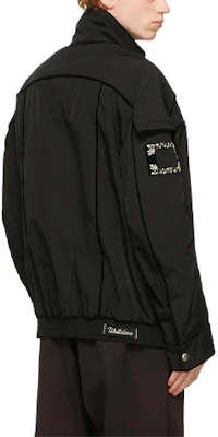 WE11DONE SS21 Black Velvet Trim Regular Fit Zip-Up Jacket WD-JP0-21-009-M-BK Lookbook WE11DONE SS21 Black Velvet Trim Regular Fit Zip-Up Jacket WD-JP0-21-009-M-BK