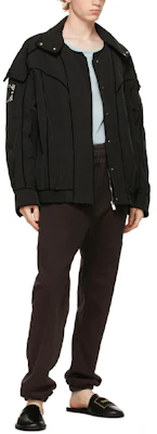 WE11DONE SS21 Black Velvet Trim Regular Fit Zip-Up Jacket WD-JP0-21-009-M-BK Shop WE11DONE SS21 Black Velvet Trim Regular Fit Zip-Up Jacket WD-JP0-21-009-M-BK