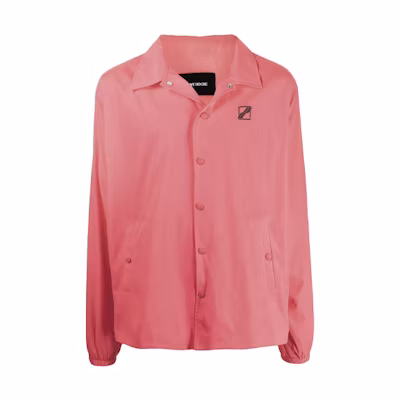WE11DONE SS21 Pink Logo Loose Fit Collar Jacket WD-JP1-21-035-U-NP