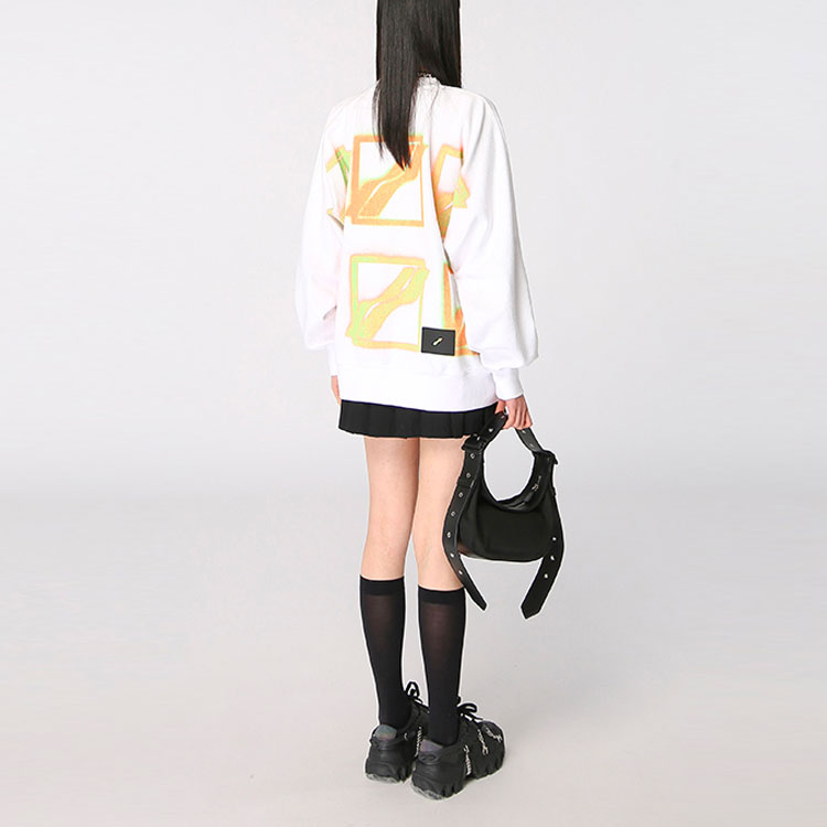 WE11DONE SS21 All-Over Logo Pullover Hoodie Unisex Couple Style - White. WD-TS1-21-510-U-WH 圖 5