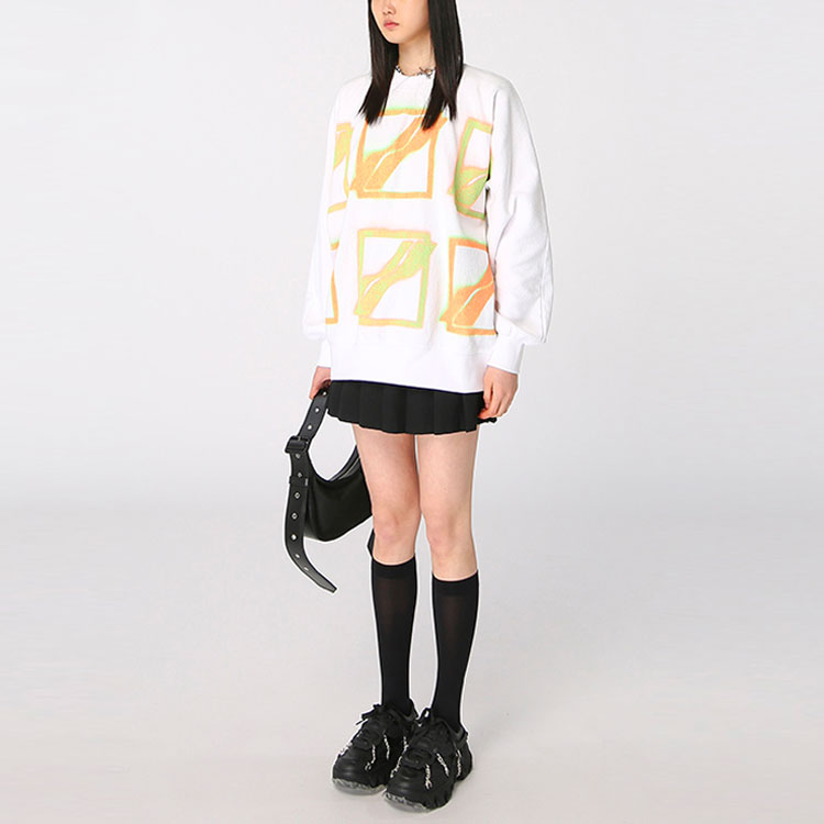 WE11DONE SS21 All-Over Logo Pullover Hoodie Unisex Couple Style - White. WD-TS1-21-510-U-WH 圖 6