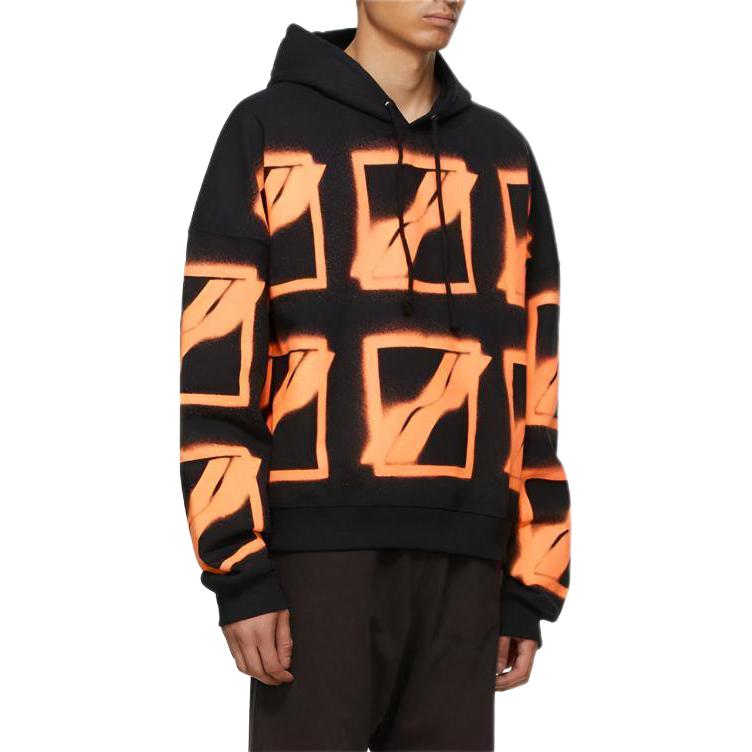 WE11DONE SS21 All Over Logo Pullover Sweatshirt Unisex Black WD-TH1-21-517-U-BK