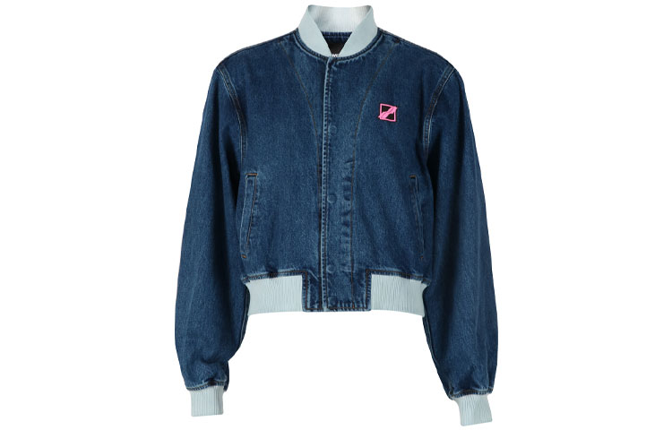 WE11DONE SS21 Back Graphic Jacket Blue Unisex WD-DJ1-21-318-U-BL