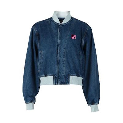 WE11DONE SS21 Back Graphic Jacket Blue Unisex WD-DJ1-21-318-U-BL
