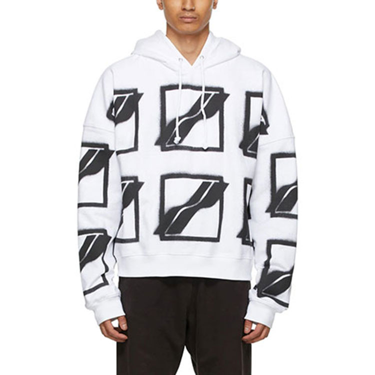 Lookbook WE11DONE SS21 Big Logo All Over Pullover Sweatshirt Unisex White WD-TH1-21-517-U-WH