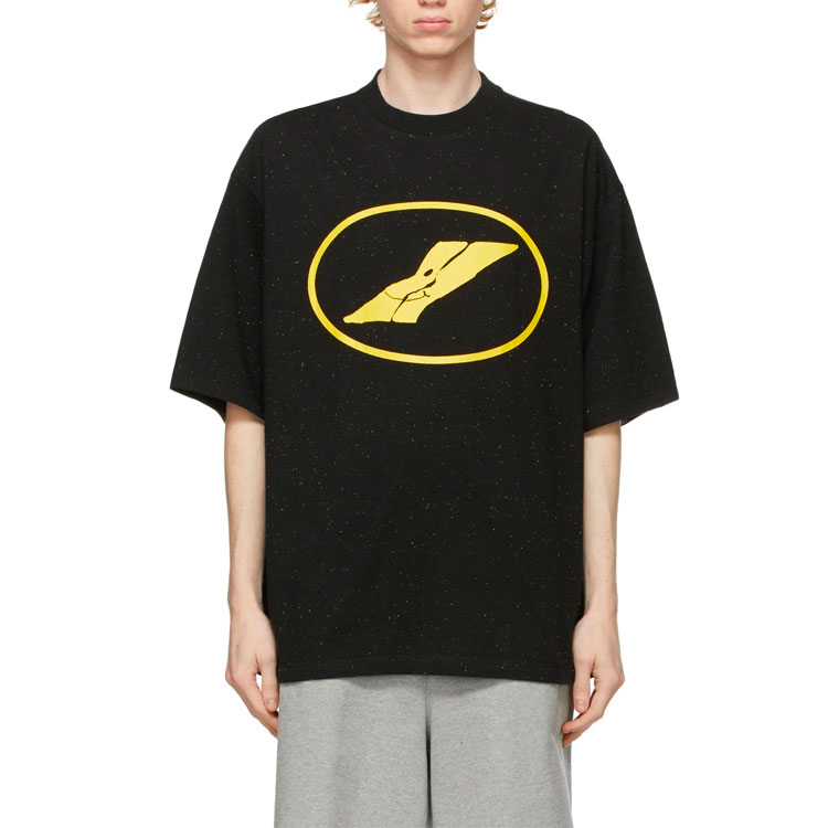 WE11DONE SS21 Black Lightning Logo Unisex T-Shirt. WD-TT0-21-532-U-BK 圖 4