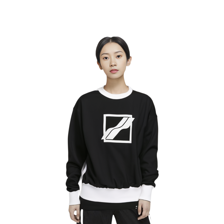 WE11DONE SS21 Black Sequin Logo Unisex Long Sleeve Sweatshirt WD-TS1-21-511-U-BK 圖 6