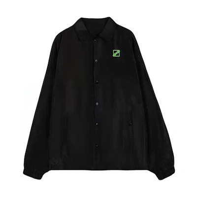 WE11DONE SS21 Black Solid Color Print Single-Breasted Jacket Unisex WD-JP1-21-035-U-BK
