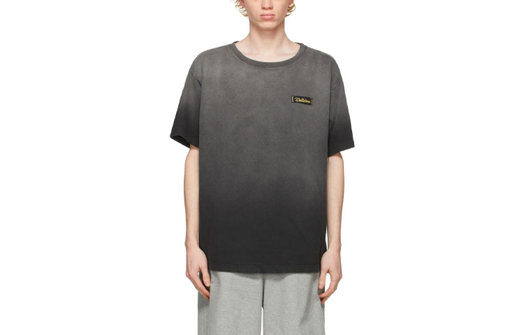 WE11DONE SS21 Butterfly Washed Black Unisex T-Shirt WD-TT0-21-502-U-BK