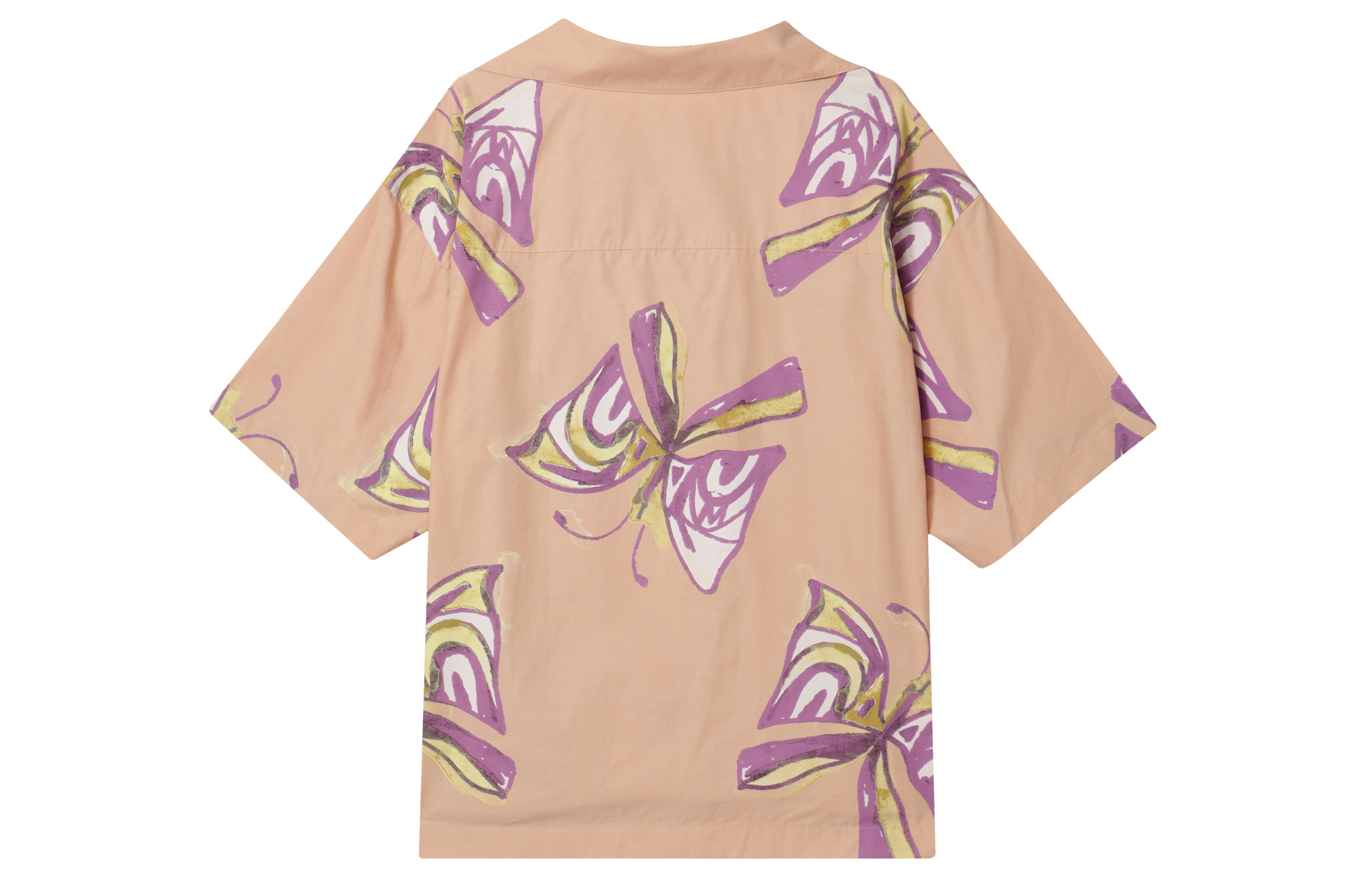 Lookbook WE11DONE SS21 Butterfly Watermark Short Sleeve Shirt Unisex Orange. WD-BL0-21-125-U-OR