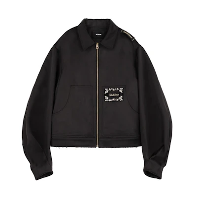 WE11DONE SS21 Casual Logo Collar Workwear Jacket Black WD-JP0-21-004-M-BK