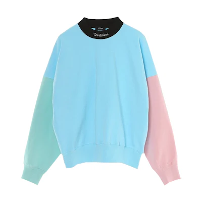 WE11DONE SS21 Colorblock Crewneck Sweatshirt Unisex Blue WD-TS0-21-534-U-SK