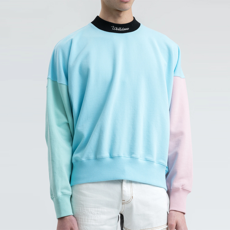 WE11DONE SS21 Colorblock Crewneck Sweatshirt Unisex Blue WD-TS0-21-534-U-SK 圖 3