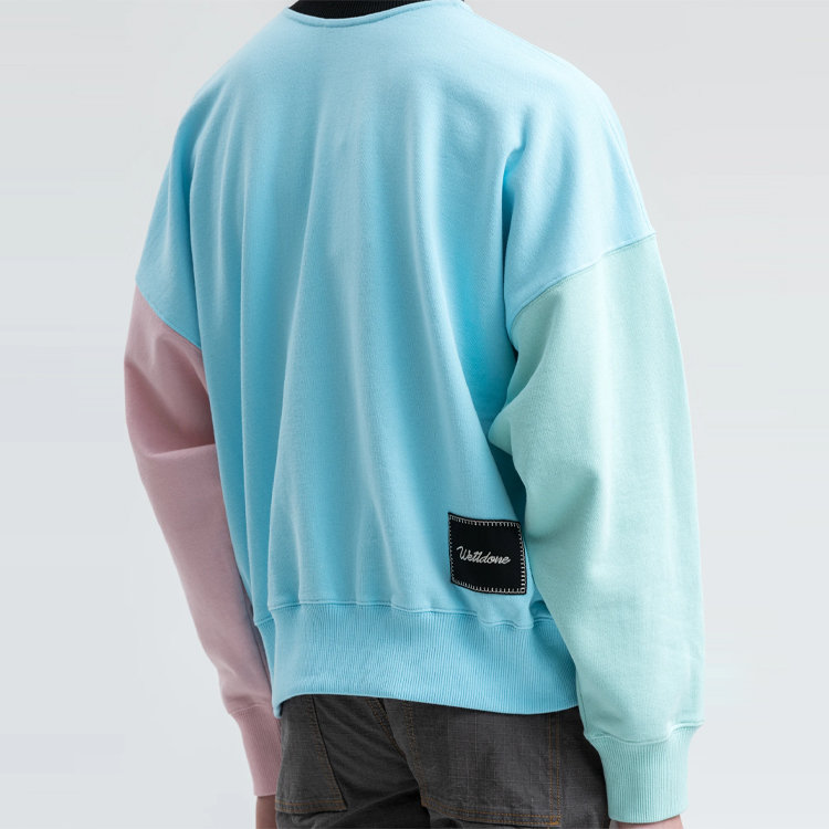 WE11DONE SS21 Colorblock Crewneck Sweatshirt Unisex Blue WD-TS0-21-534-U-SK 圖 4