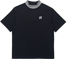 WE11DONE SS21 Cube Logo Unisex Black Crewneck T-Shirt WD-TT1-21-521-U-BK WE11DONE SS21 Cube Logo Unisex Black Crewneck T-Shirt WD-TT1-21-521-U-BK