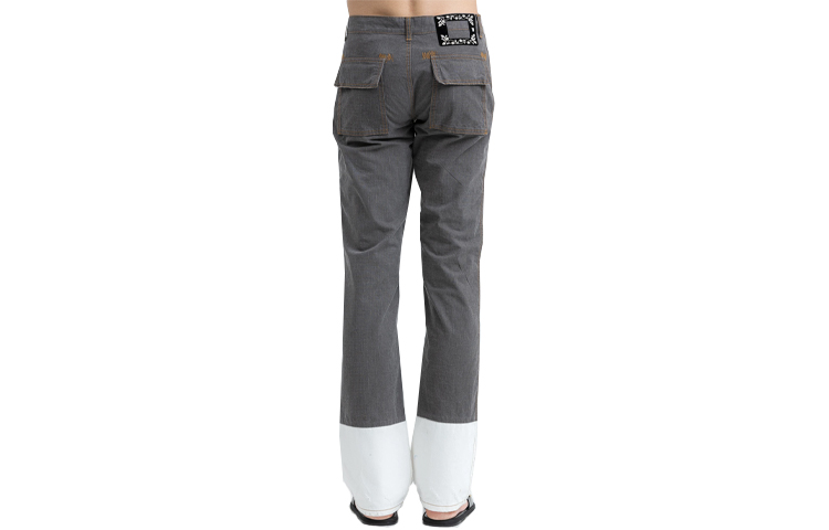 Lookbook WE11DONE SS21 Distressed Washed Patchwork Jeans White Menswear WD-DP0-21-319-M-WH