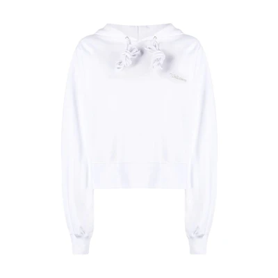 WE11DONE SS21 Embroidered Logo Hoodie Unisex White WD-TH0-21-530-U-WH