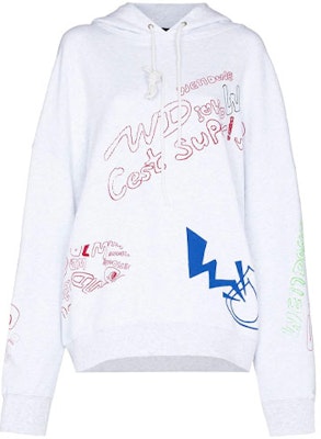 Sudadera Capucha Unisex Blanca WE11DONE SS21 con Logo Graffiti. WD-TH0-21-528-U-WH Order Sudadera Capucha Unisex Blanca WE11DONE SS21 con Logo Graffiti. WD-TH0-21-528-U-WH