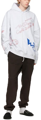 Sudadera Capucha Unisex Blanca WE11DONE SS21 con Logo Graffiti. WD-TH0-21-528-U-WH Shop Sudadera Capucha Unisex Blanca WE11DONE SS21 con Logo Graffiti. WD-TH0-21-528-U-WH
