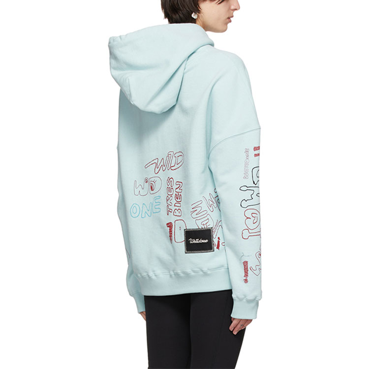 Purchase WE11DONE Sudadera Gráfica Unisex SS21 Azul Claro. WD-TH0-21-528-U-MT