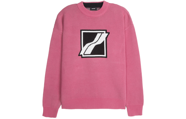 WE11DONE SS21 Jacquard Logo Knit Pink Unisex Long Sleeve Sweater. WD-KT1-21-613-U-NP 圖 2