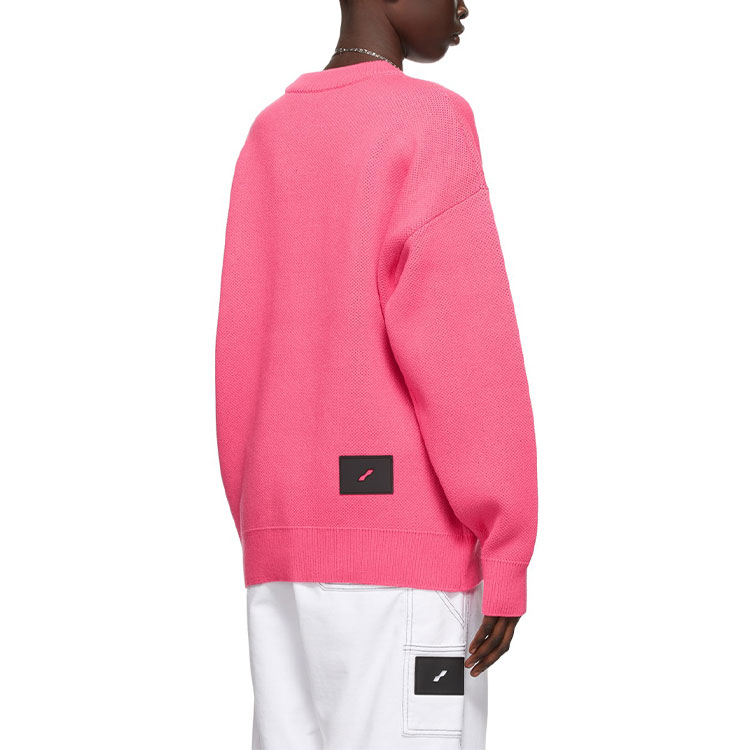 WE11DONE SS21 Jacquard Logo Knit Pink Unisex Long Sleeve Sweater. WD-KT1-21-613-U-NP 圖 4