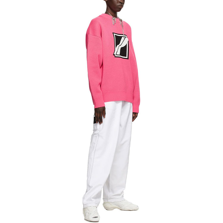 WE11DONE SS21 Jacquard Logo Knit Pink Unisex Long Sleeve Sweater. WD-KT1-21-613-U-NP 圖 6