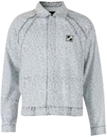 WE11DONE SS21 Leopard Print Denim Raglan Jacket Unisex Light Blue WD-DJ1-21-303-U-SK WE11DONE SS21 Leopard Print Denim Raglan Jacket Unisex Light Blue WD-DJ1-21-303-U-SK