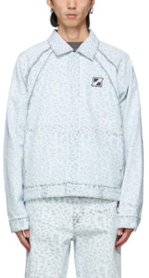 WE11DONE SS21 豹紋丹寧布拉格蘭外套 淺藍色 中性款 WD-DJ1-21-303-U-SK Lookbook WE11DONE SS21 豹紋丹寧布拉格蘭外套 淺藍色 中性款 WD-DJ1-21-303-U-SK