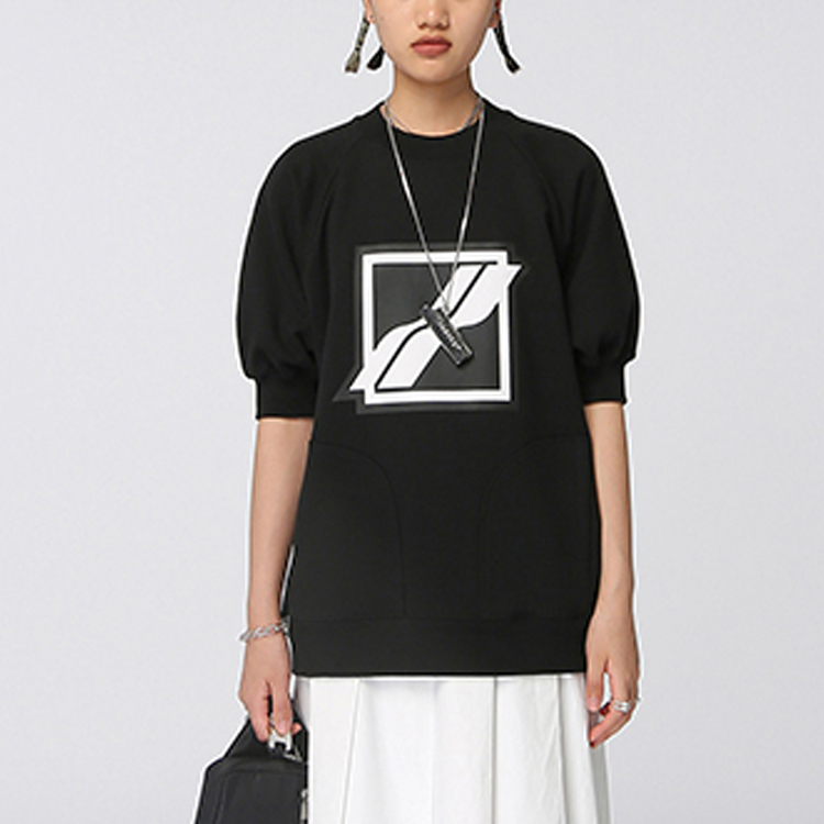 WE11DONE SS21 Lightning Logo Print Unisex Black Short Sleeve Sweatshirt. WD-TS1-21-531-U-BK 圖 4