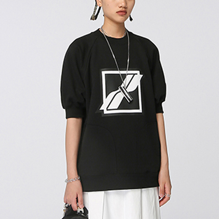 WE11DONE SS21 Lightning Logo Print Unisex Black Short Sleeve Sweatshirt. WD-TS1-21-531-U-BK 圖 6