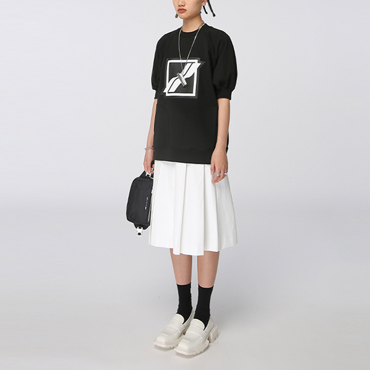 WE11DONE SS21 Lightning Logo Print Unisex Black Short Sleeve Sweatshirt. WD-TS1-21-531-U-BK 圖 7