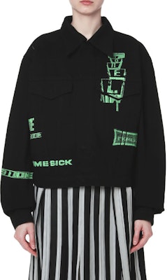 WE11DONE SS21 經典印花修身版型黑色外套 男女適用. WD-DJ1-21-322-U-BK Lookbook WE11DONE SS21 經典印花修身版型黑色外套 男女適用. WD-DJ1-21-322-U-BK