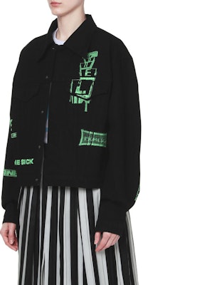 WE11DONE SS21 經典印花修身版型黑色外套 男女適用. WD-DJ1-21-322-U-BK Purchase WE11DONE SS21 經典印花修身版型黑色外套 男女適用. WD-DJ1-21-322-U-BK