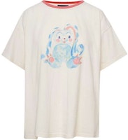 WE11DONE SS21 Monster Ink Print Unisex White Crewneck T-Shirt WD-TT0-21-510-U-RD WE11DONE SS21 Monster Ink Print Unisex White Crewneck T-Shirt WD-TT0-21-510-U-RD