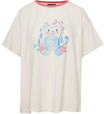 WE11DONE SS21 怪獸墨水印花白色中性圓領T恤 WD-TT0-21-510-U-RD Order WE11DONE SS21 怪獸墨水印花白色中性圓領T恤 WD-TT0-21-510-U-RD