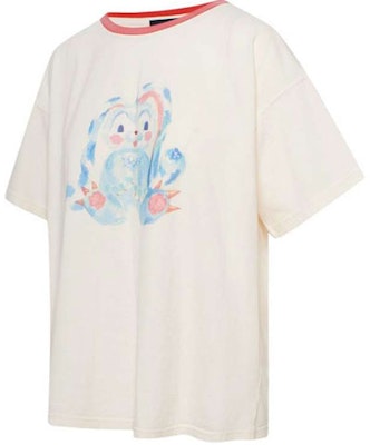 WE11DONE SS21 怪獸墨水印花白色中性圓領T恤 WD-TT0-21-510-U-RD Shop WE11DONE SS21 怪獸墨水印花白色中性圓領T恤 WD-TT0-21-510-U-RD