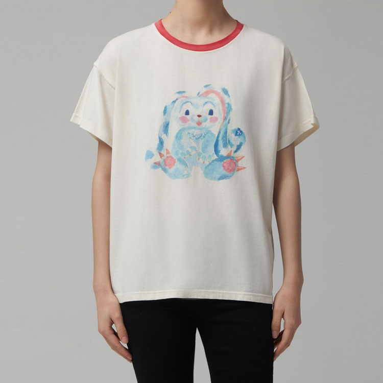 Purchase WE11DONE SS21 怪獸墨水印花白色中性圓領T恤 WD-TT0-21-510-U-RD