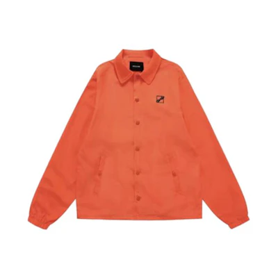 WE11DONE SS21 Orange Long Sleeve Jacket with Logo Collar WD-JP1-21-035-U-NO