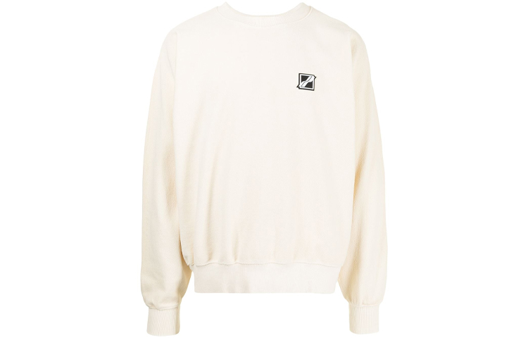 WE11DONE SS21 Oversized Logo Patch Crewneck Sweatshirt Unisex Off-White. WD-TS1-21-512-U-IV 圖 2