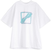 WE11DONE SS21 Oversized Logo Print Casual Unisex T-Shirt - White WD-TT1-21-529-U-WH WE11DONE SS21 Oversized Logo Print Casual Unisex T-Shirt - White WD-TT1-21-529-U-WH