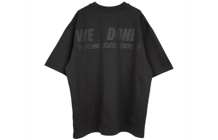 WE11DONE SS21 Oversized Logo Print Unisex Black T-Shirt. WD-TT1-21-529-U-BK 圖 3