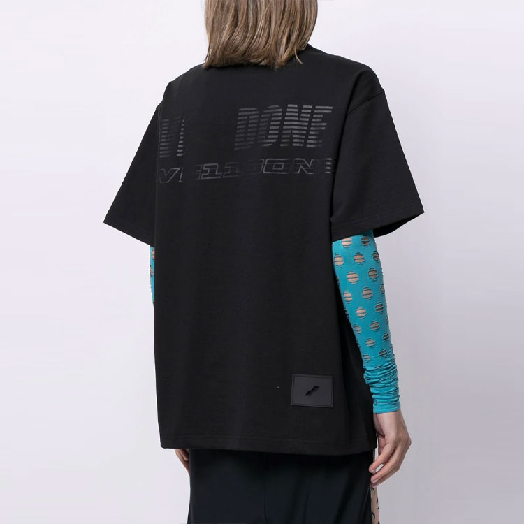 WE11DONE SS21 Oversized Logo Print Unisex Black T-Shirt. WD-TT1-21-529-U-BK 圖 7
