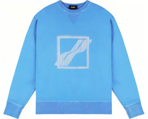 WE11DONE SS21 歐美風寬鬆款Logo圓領長袖上衣 男女款 藍色 WD-TS1-21-504-U-NB Order WE11DONE SS21 歐美風寬鬆款Logo圓領長袖上衣 男女款 藍色 WD-TS1-21-504-U-NB