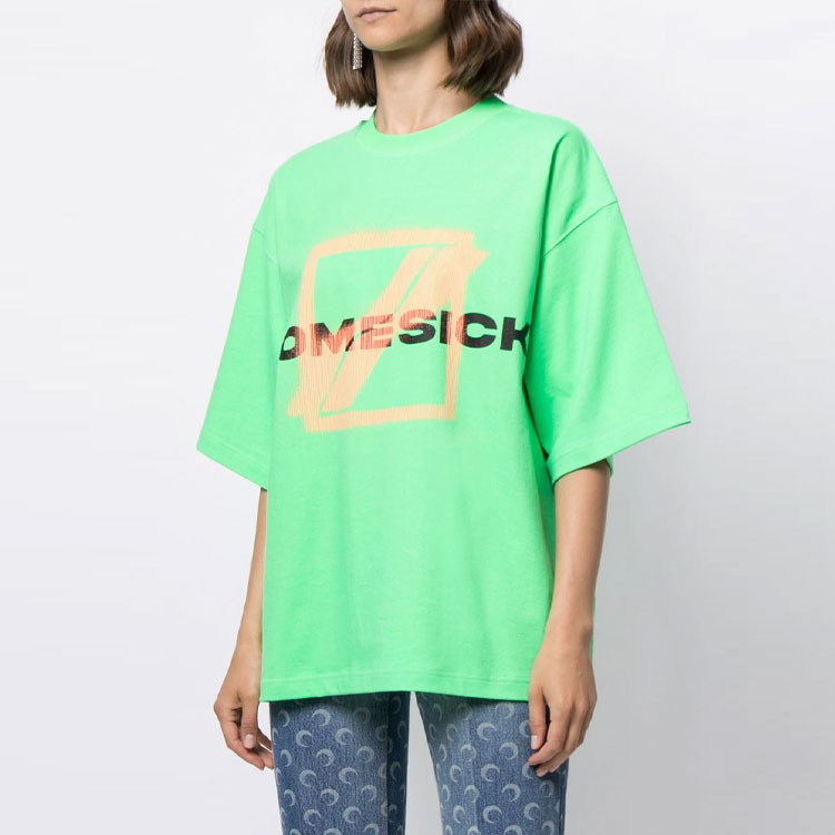WE11DONE SS21 Oversized Slogan Print T-Shirt Unisex Green WD-TT1-21-538-U-GR 圖 3