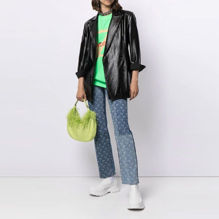 WE11DONE SS21 Oversized Slogan Print T-Shirt Unisex Green WD-TT1-21-538-U-GR 圖 5